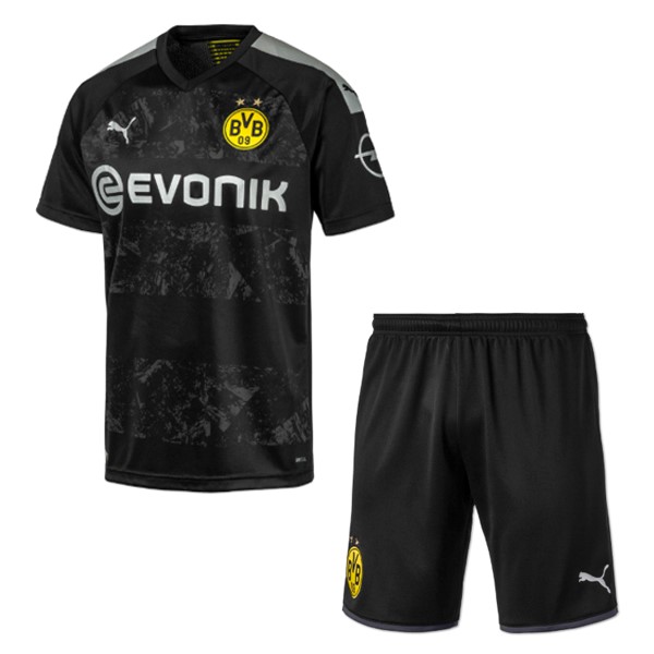 Camiseta Borussia Dortmund Replica Segunda Ropa Niños 2019/20 Negro